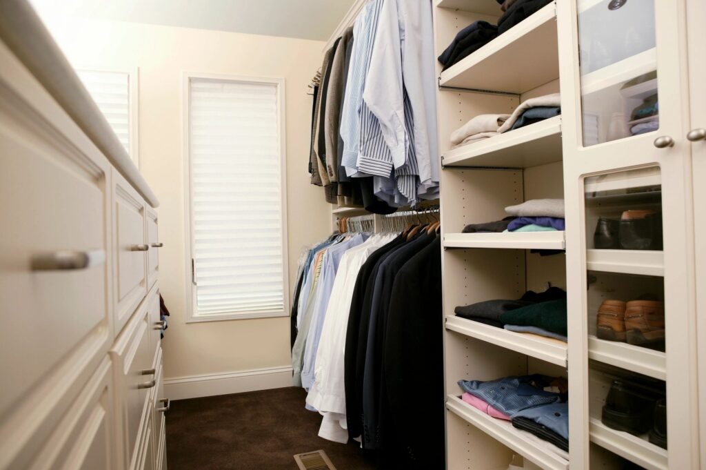 Picture of an organized closet.