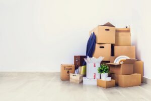 Pile of boxes.
